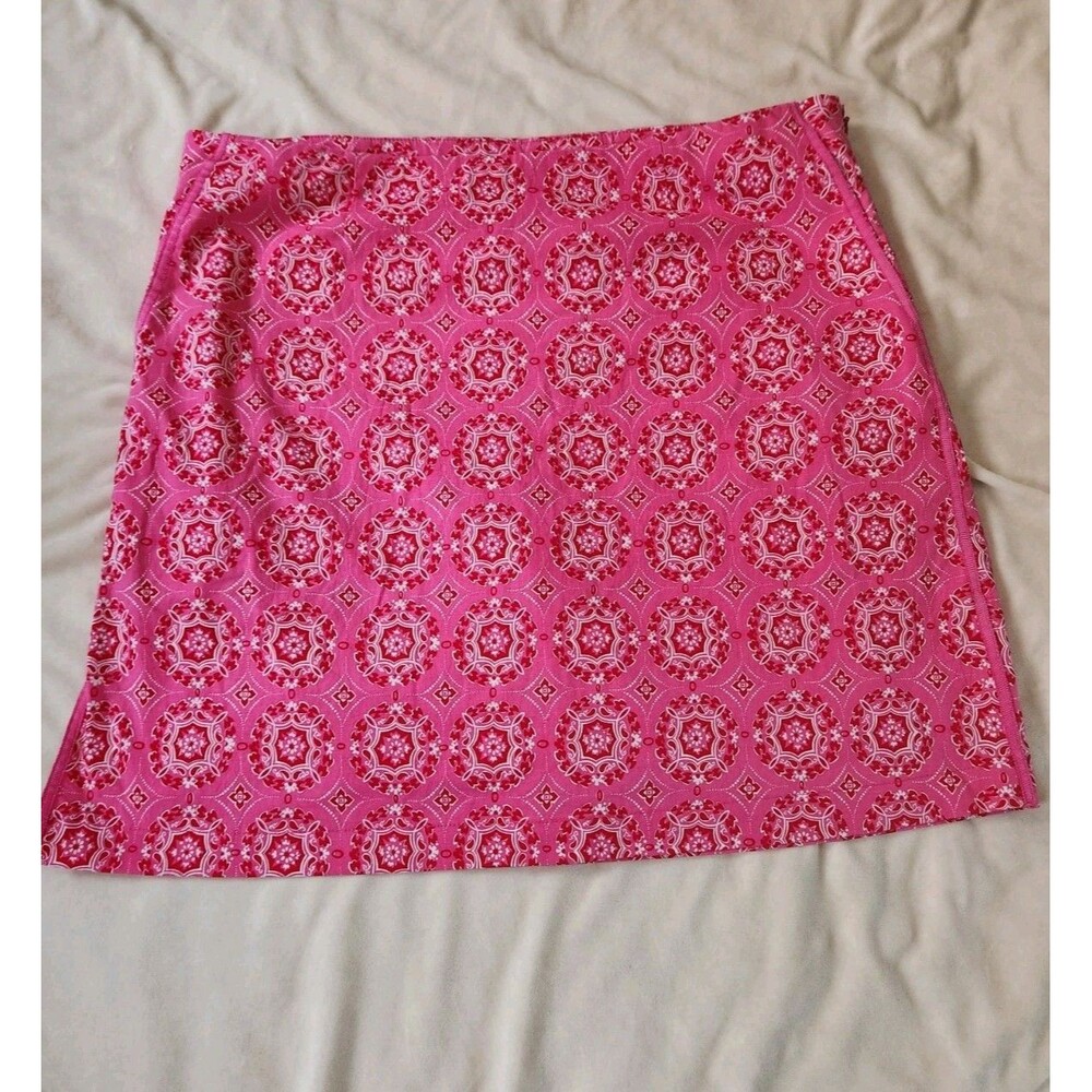 Hot Pink Fushia Golftini Golf Athletic Sport Skort Geometric 16L Cotton Girlie